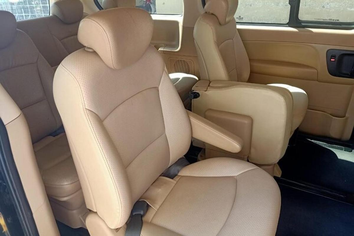 a view of the back seats of a car