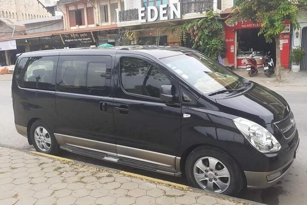 a black van parked on the side of a street