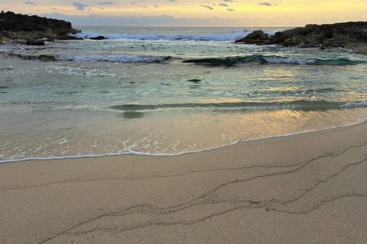 pantai dengan lautan dan ombak