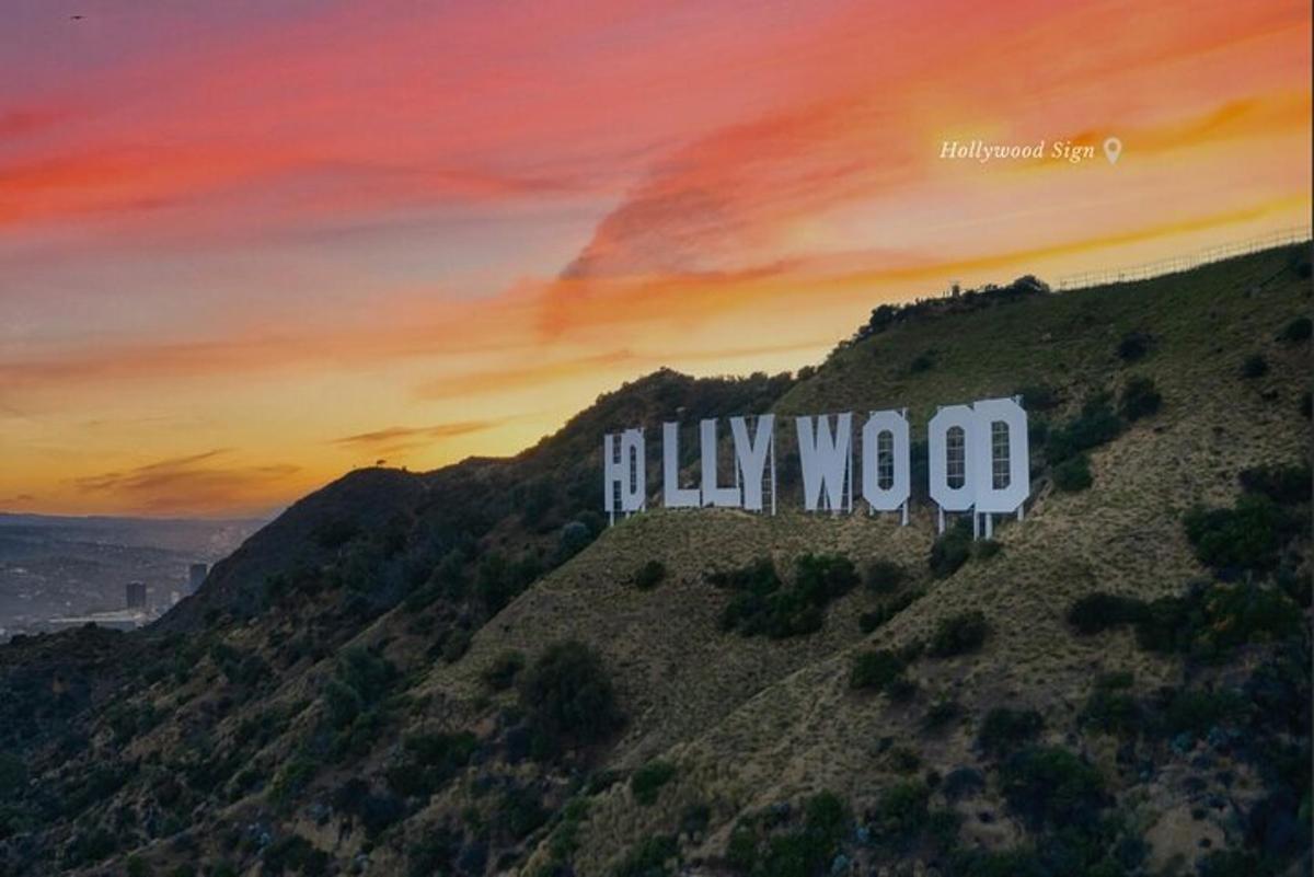 obraz hollywoodského nápisu na hoře