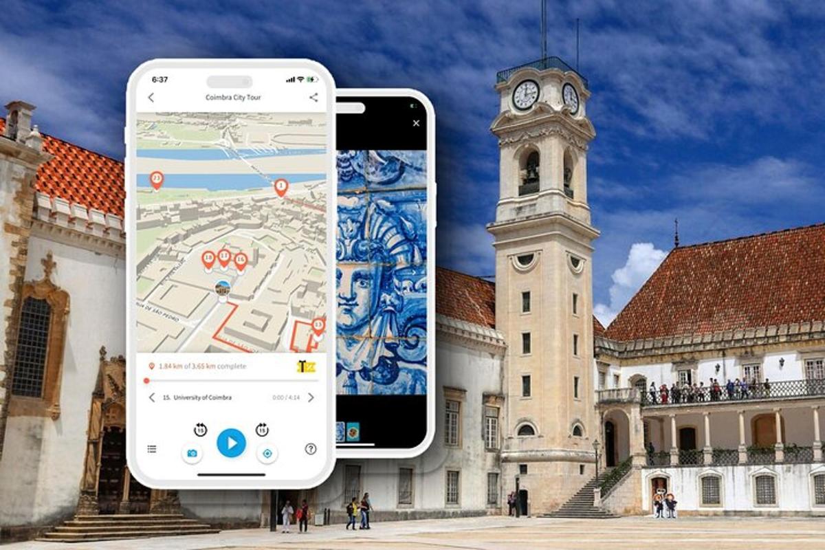 zwei iPhones vor einem Gebäude mit einem Uhrenturm