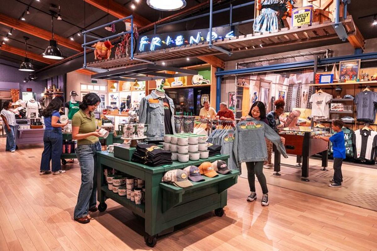 a group of people standing in a store