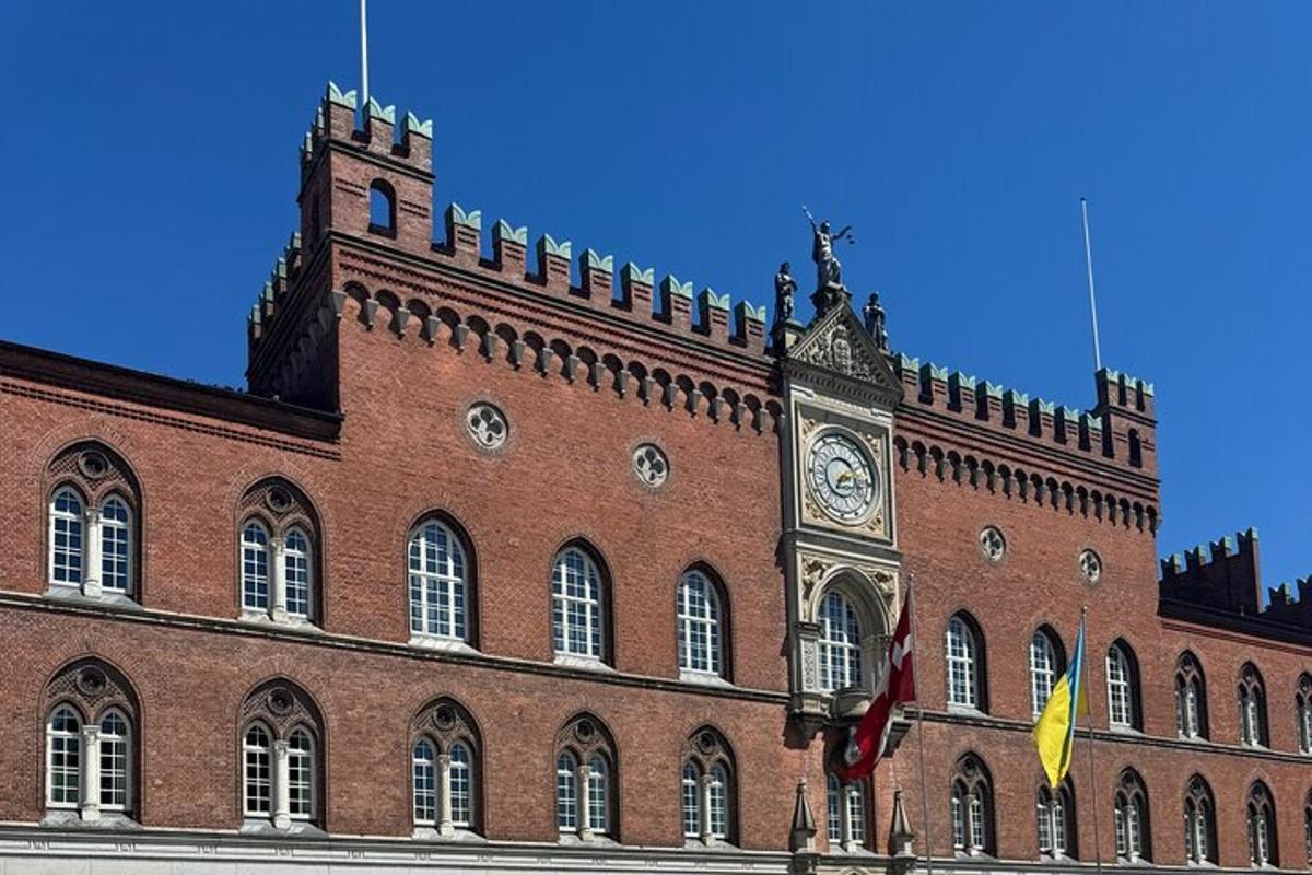 a large brick building with a clock tower on it