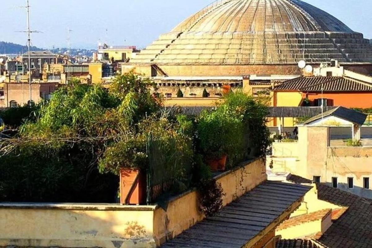 a view of a building with a domed roof