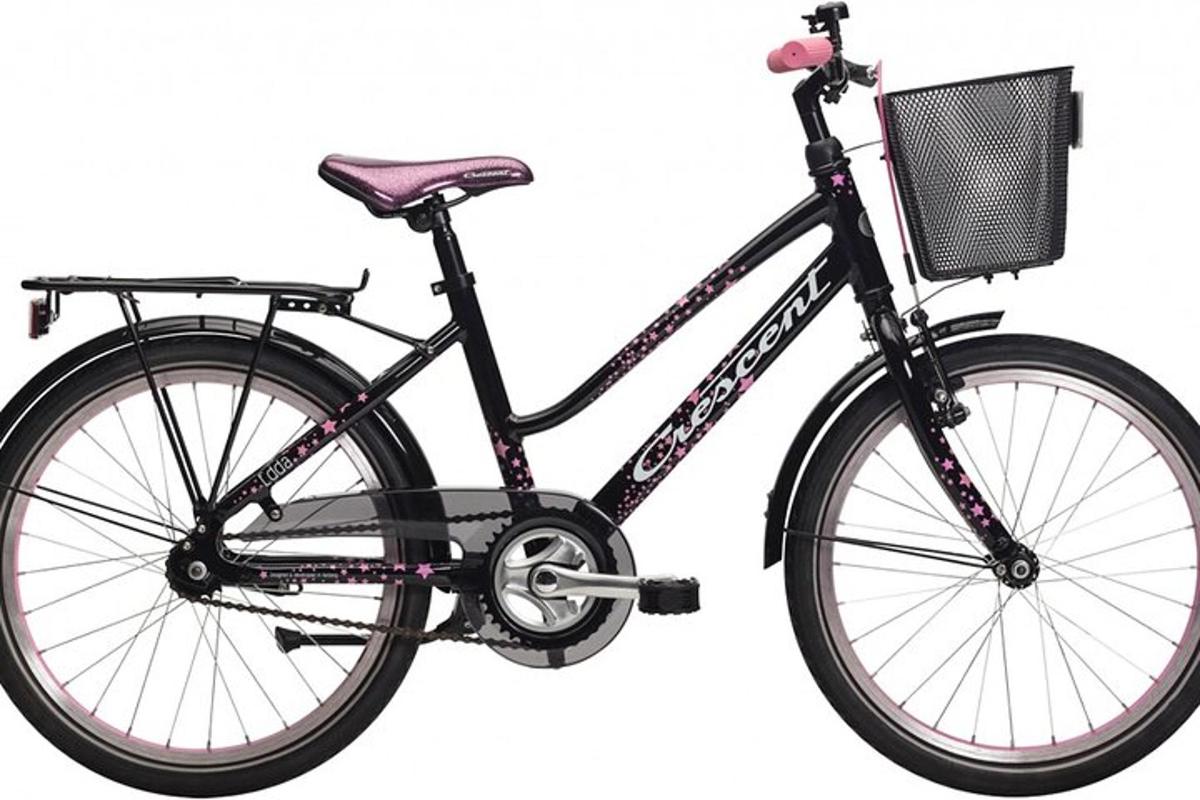 a black bike is shown against a white background
