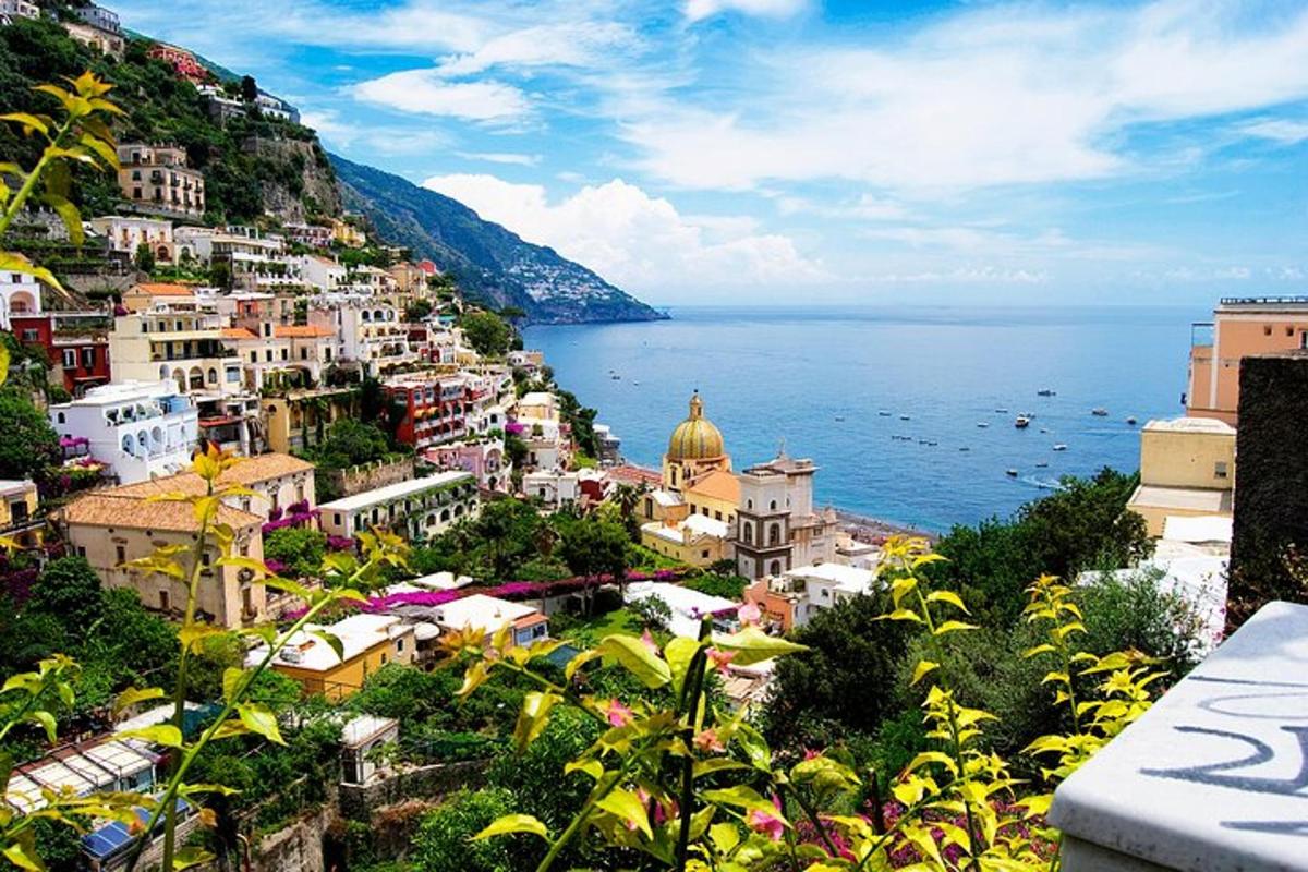 Výhled na město Positano a oceán