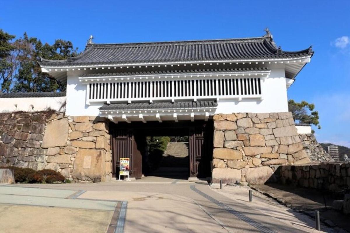an entrance to a gate to a building
