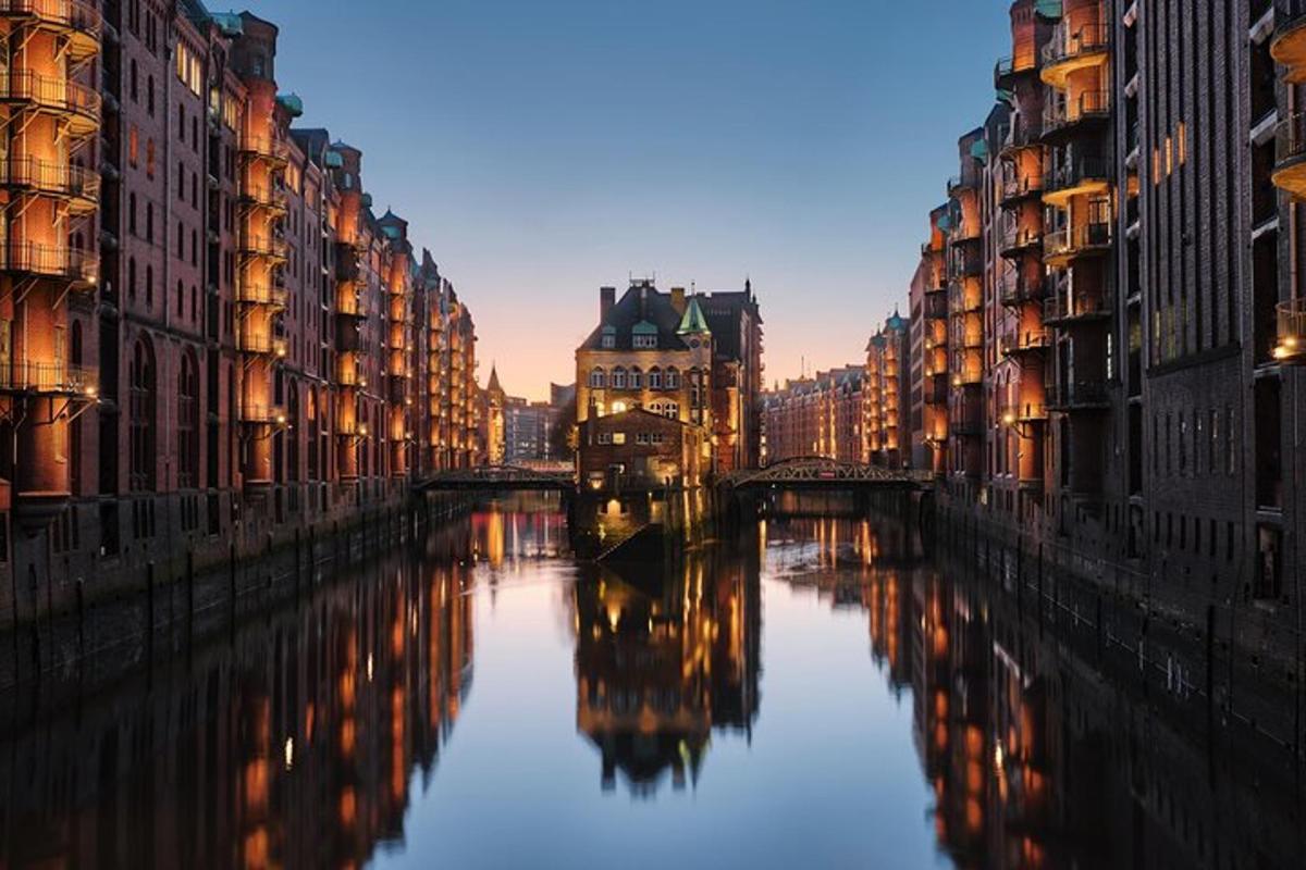 a view of a canal in a city with buildings