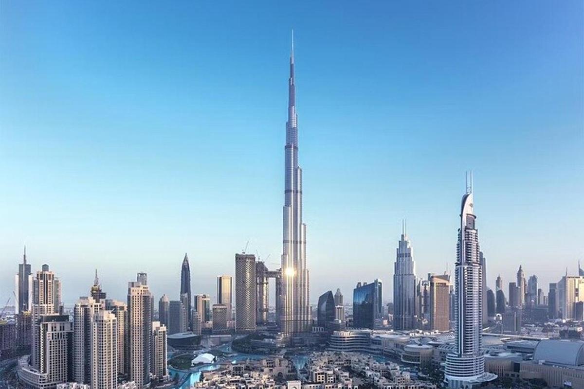 a view of a city with the worlds tallest building
