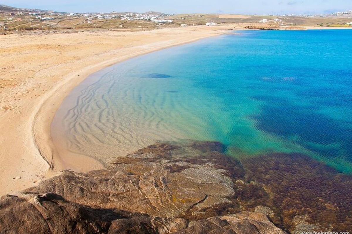 eine Luftaufnahme eines Strandes mit Felsen und Wasser