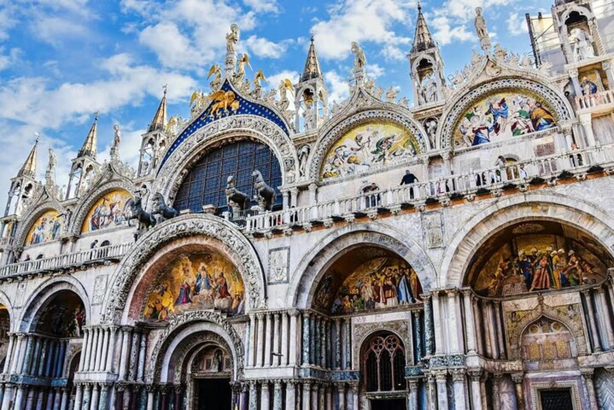 a large cathedral with a lot of paintings on it