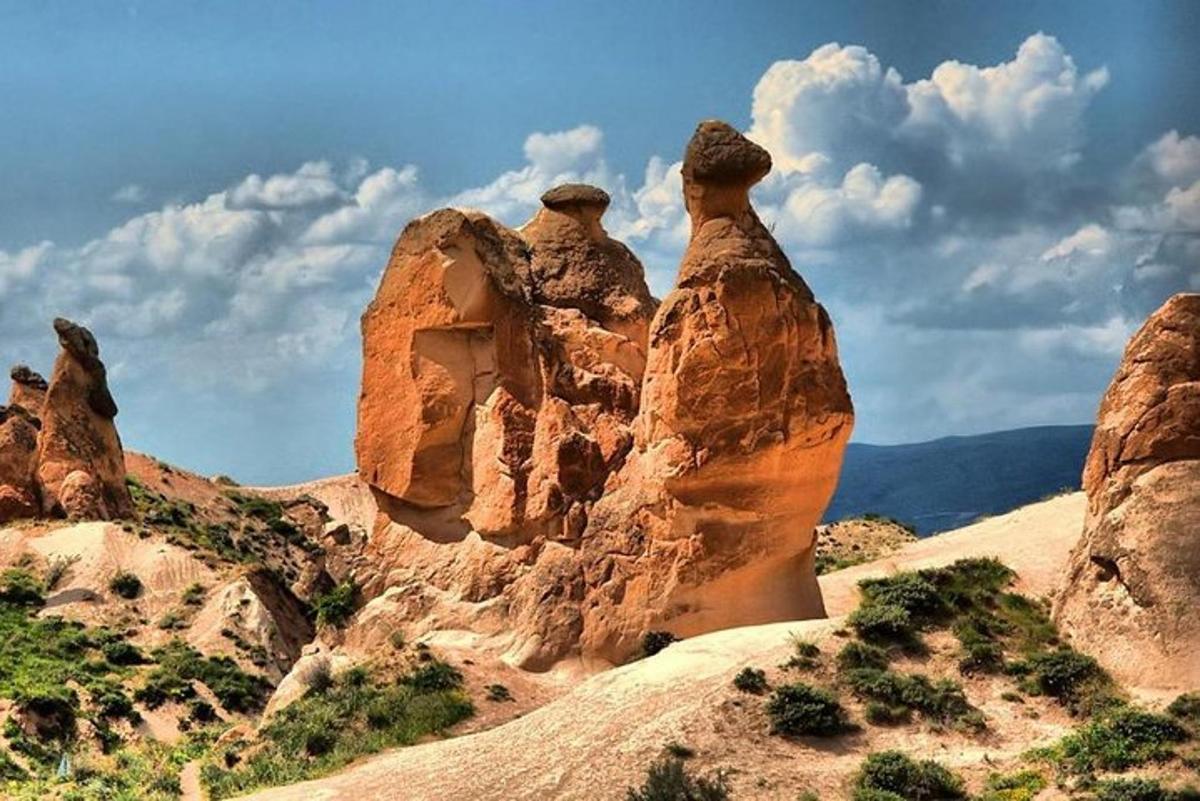 a group of rock formations in the desert