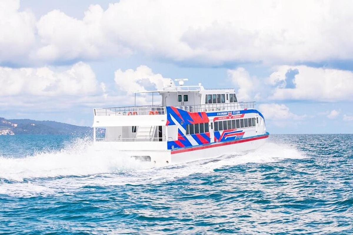 a boat in the water on the ocean