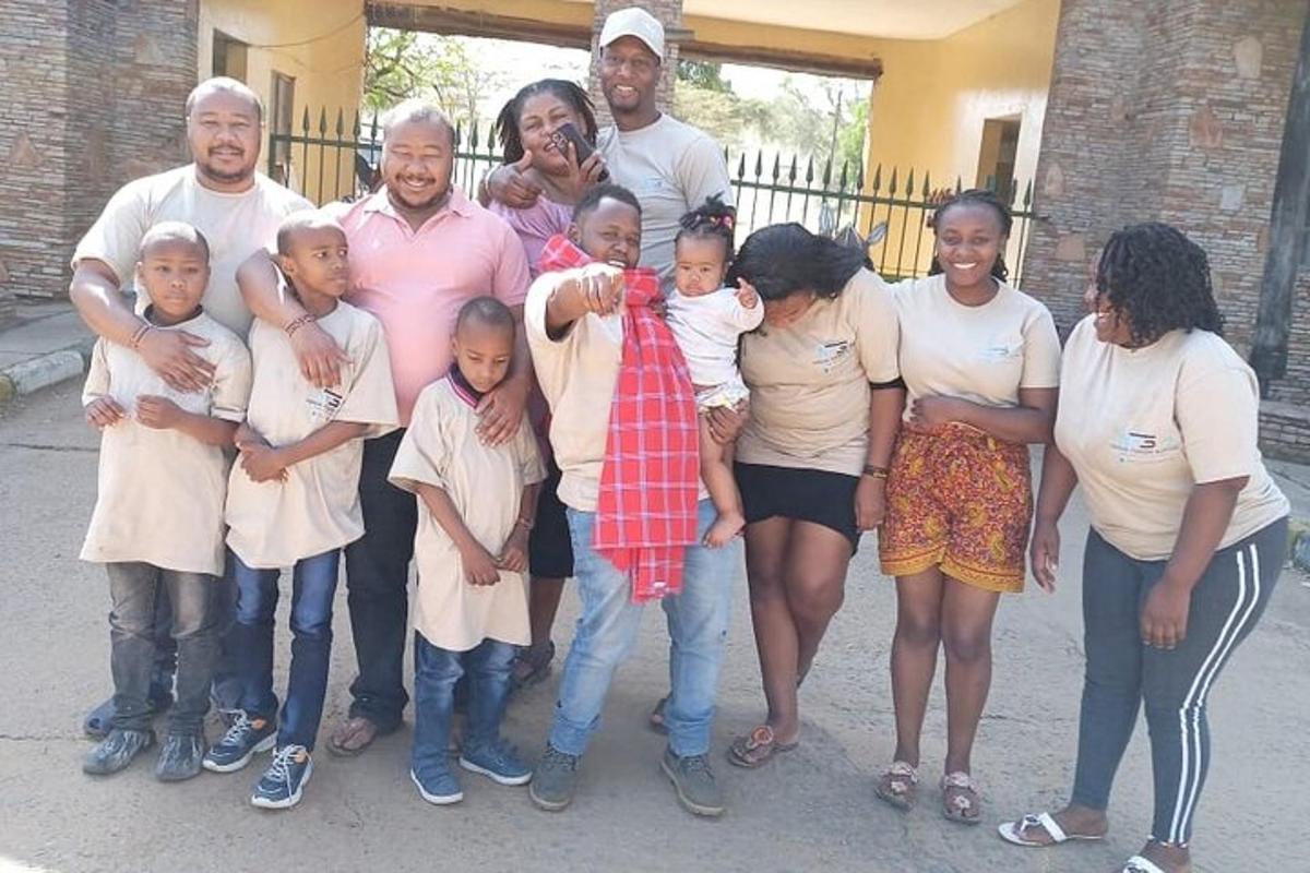 a group of people posing for a picture