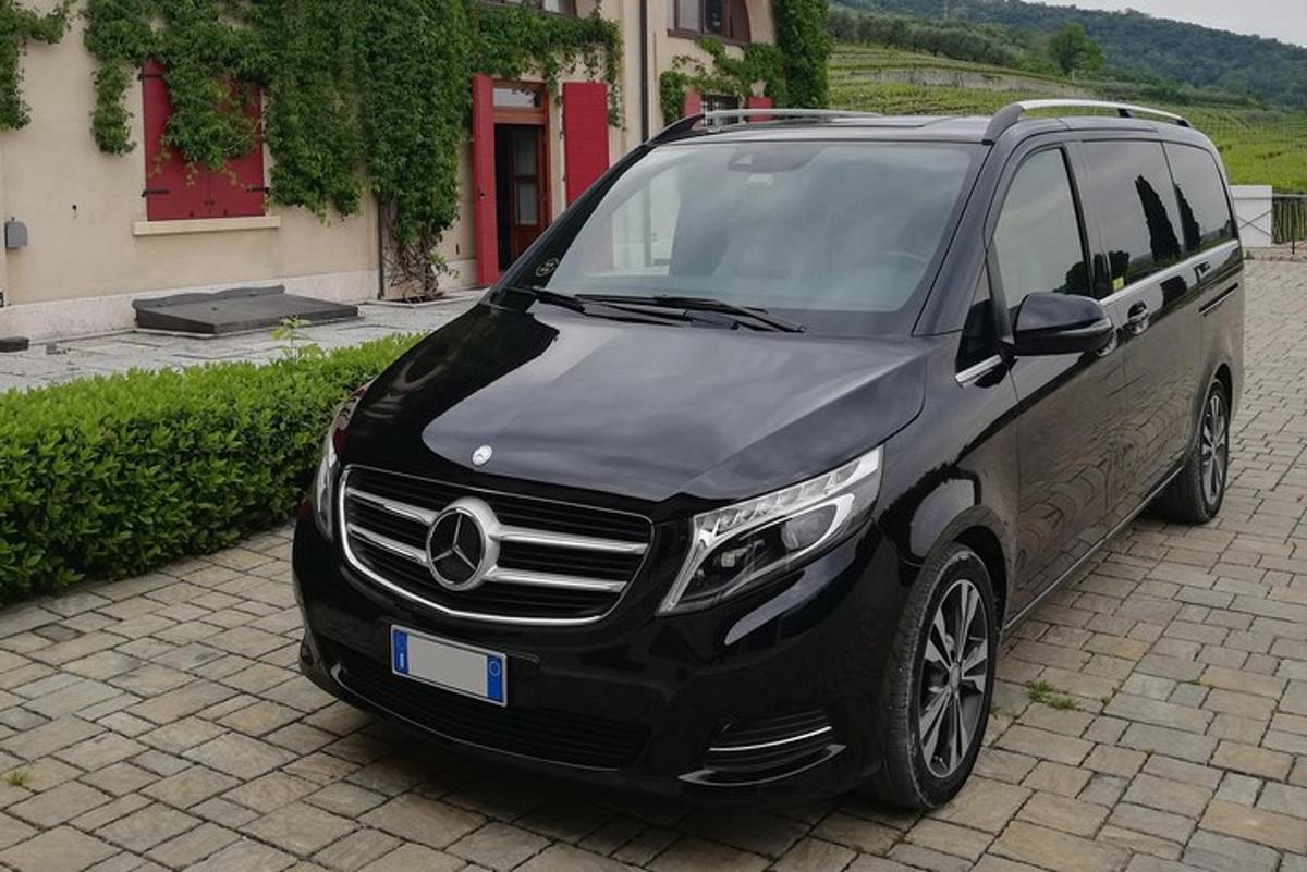 Acedes Benz Minivan in einer Einfahrt geparkt
