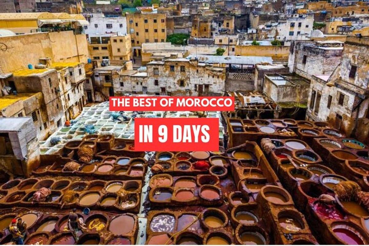 uma placa que diz o melhor do Marrocos nos últimos dias