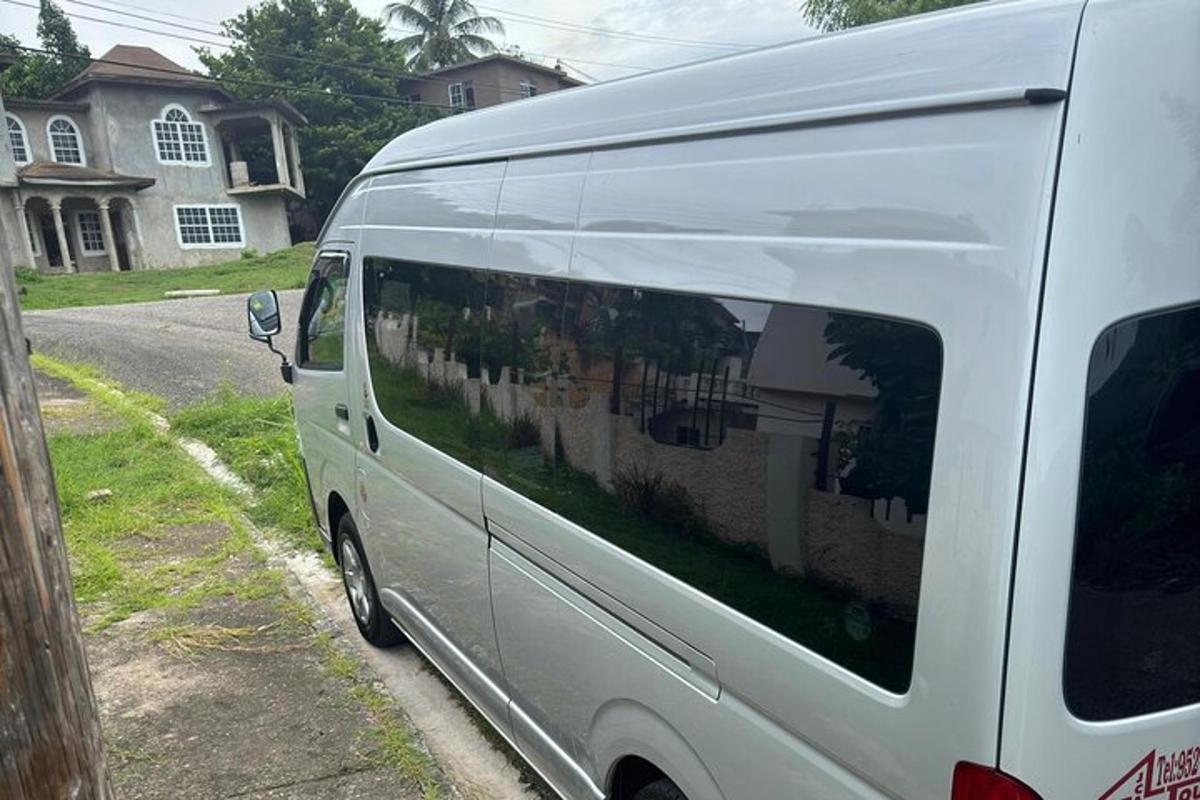 a white van parked on the side of a street