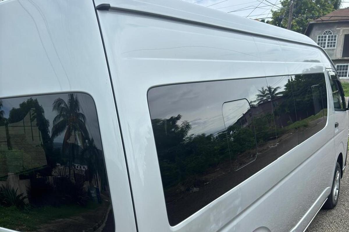 a white van parked on the side of a street