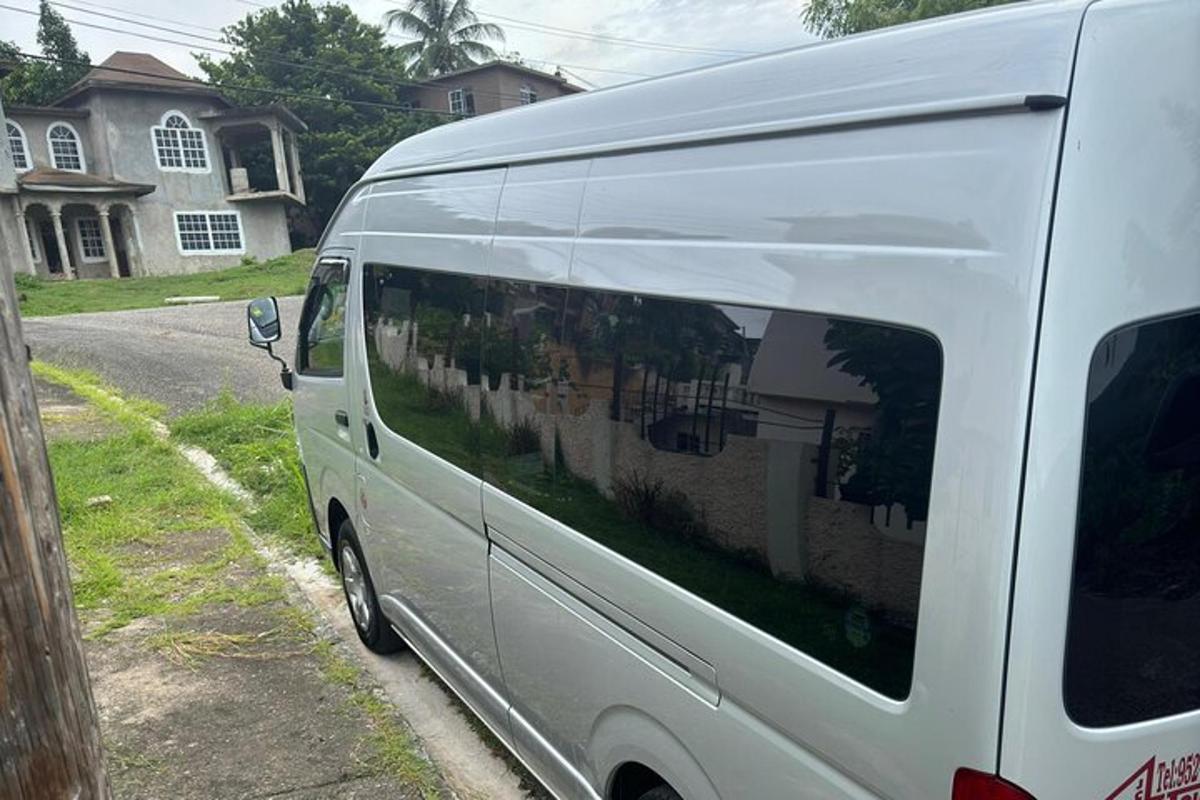 a white van parked on the side of a street