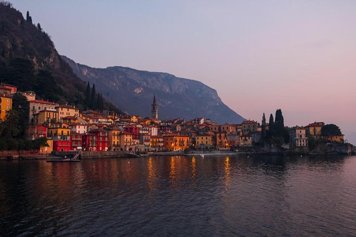 a town on the shore of a body of water