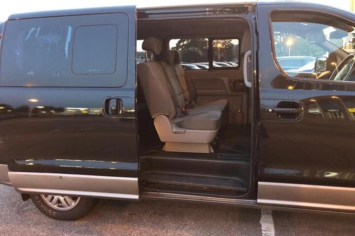 an open door of a van with the back door open