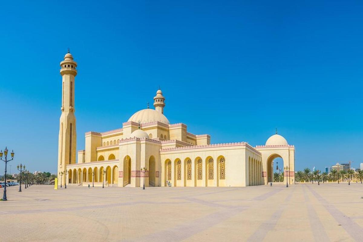 a large building with a pole in front of it