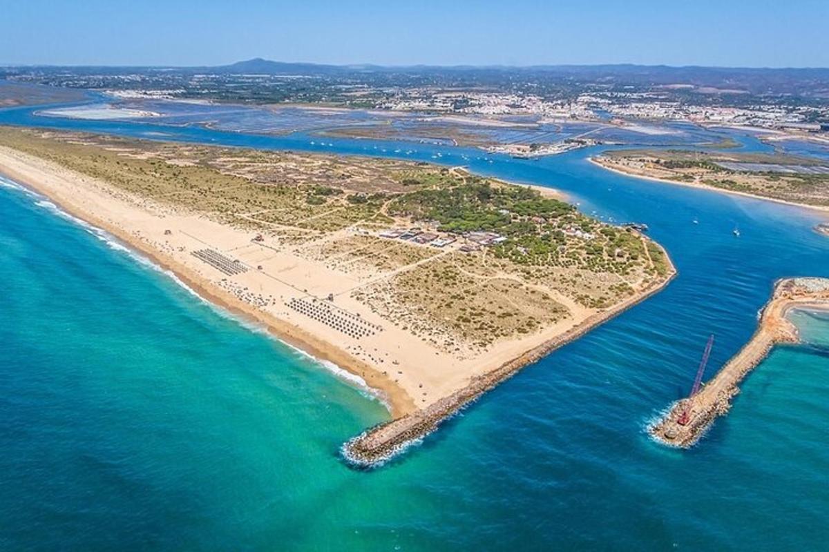 una vista aérea de una isla en el océano