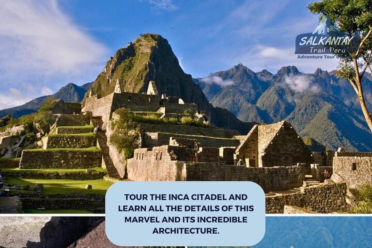 una imatge de la ciutadella inca i una muntanya