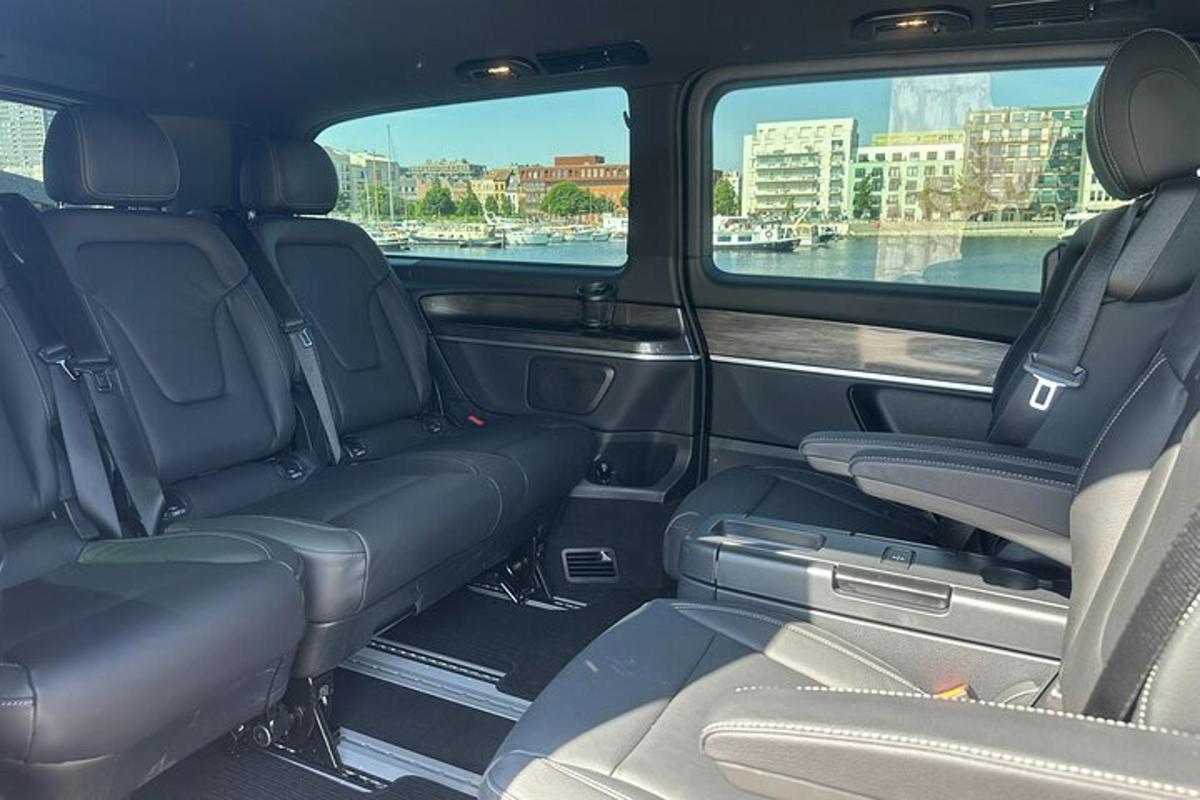a view of the back seats of a minivan