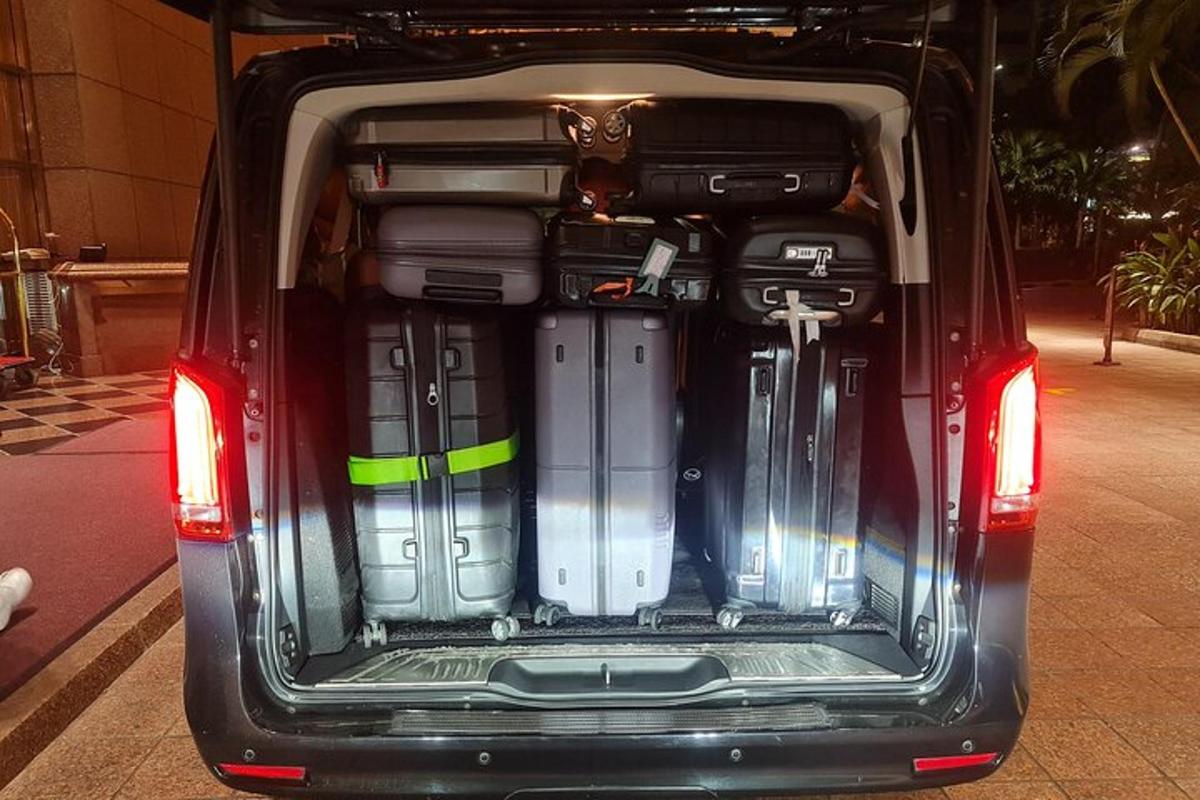 a car with its trunk full of luggage