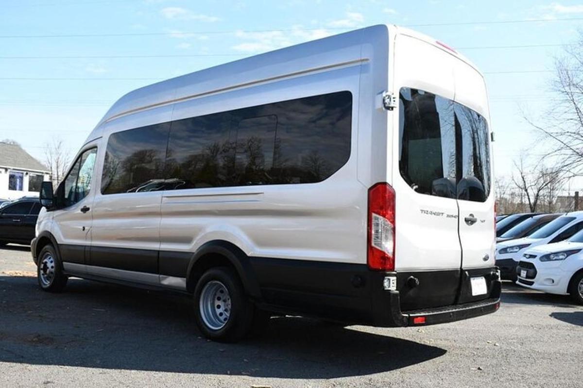 a white van parked in a parking lot