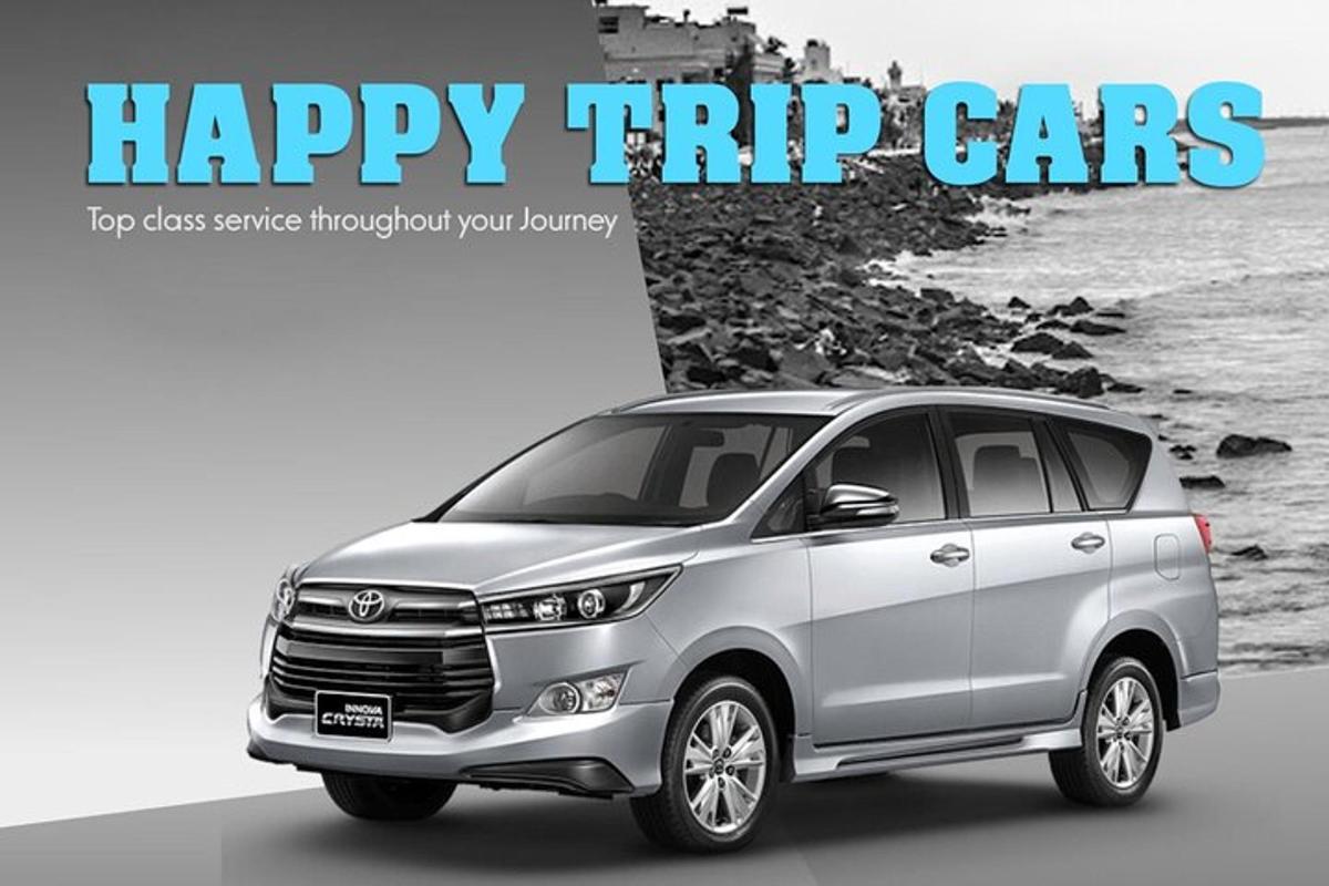 a poster of a silver car with the words happy trap cars
