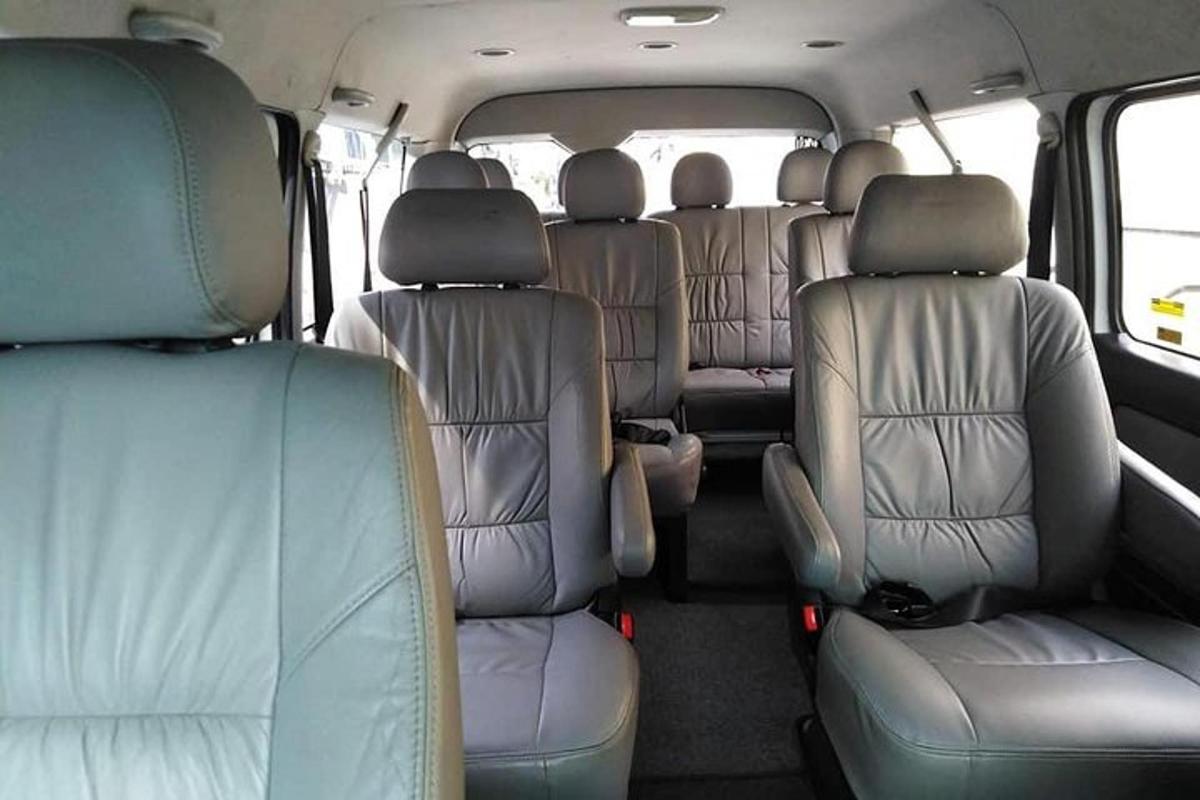 a view of the back seats of a van