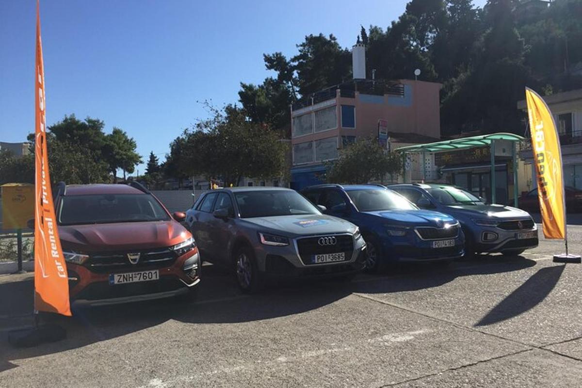 parklas pargitud autode grupp
