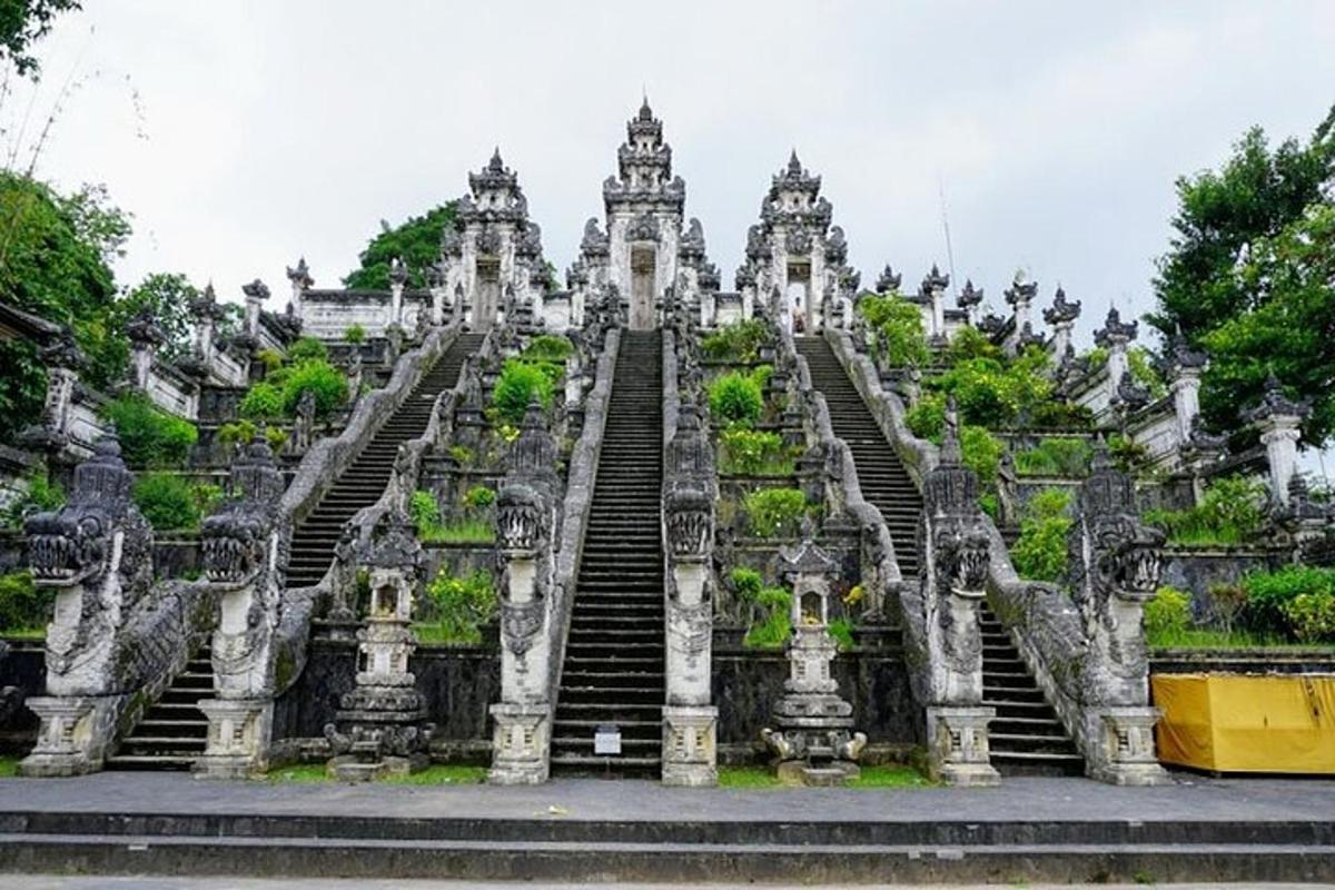 a large building with stairs in front of it