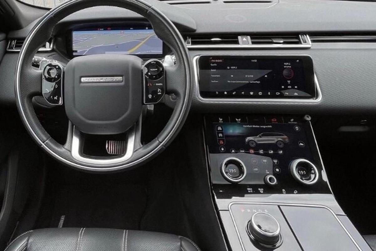 a view of the dashboard of a car