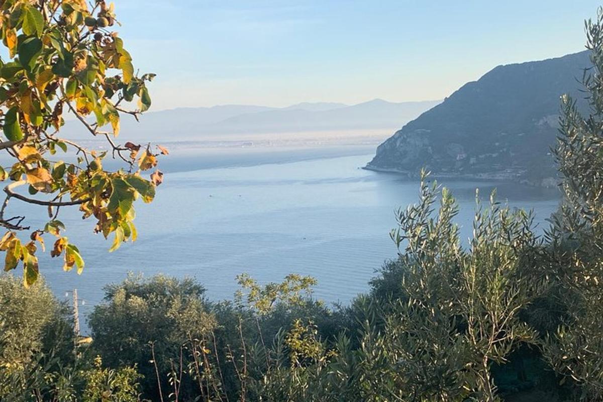 una vista di un grande specchio d'acqua