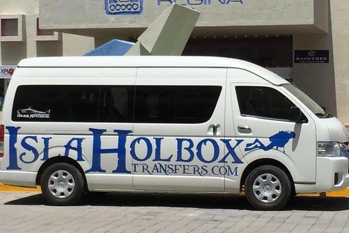 un furgone bianco con scritte blu sul lato