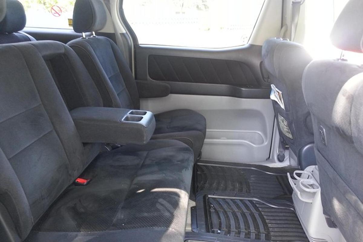 an empty seats in the back of a vehicle