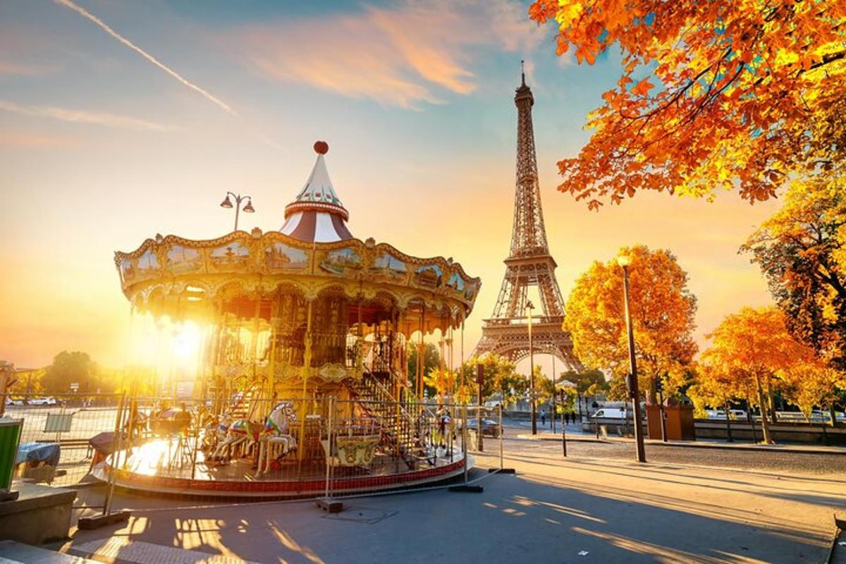 körhinta az Eiffel-torony előtt