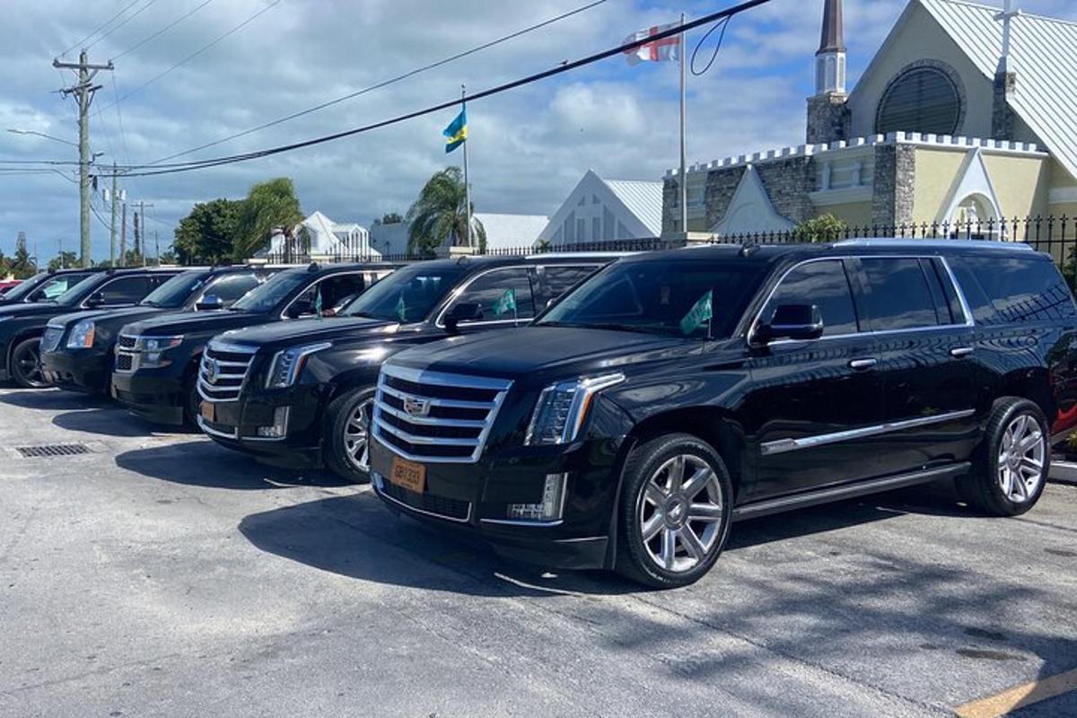 a row of cars parked in a parking lot