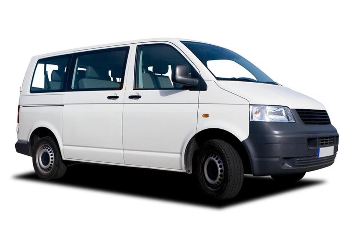 a white van isolated on a white background
