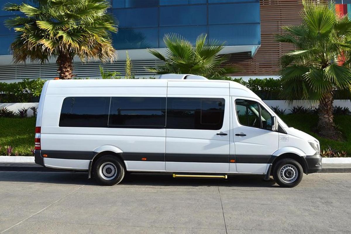 a white van parked on the side of a street
