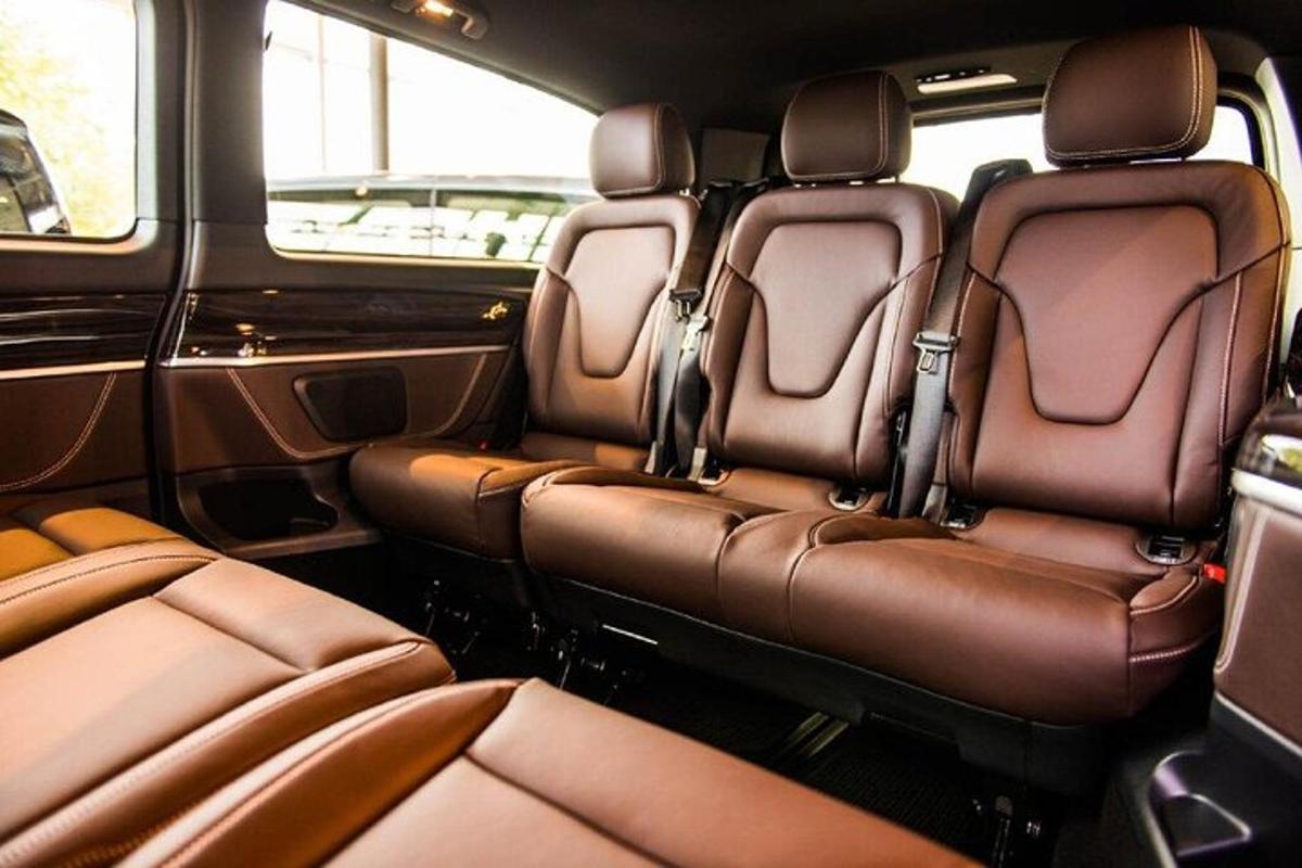 a view of the back seats of a car