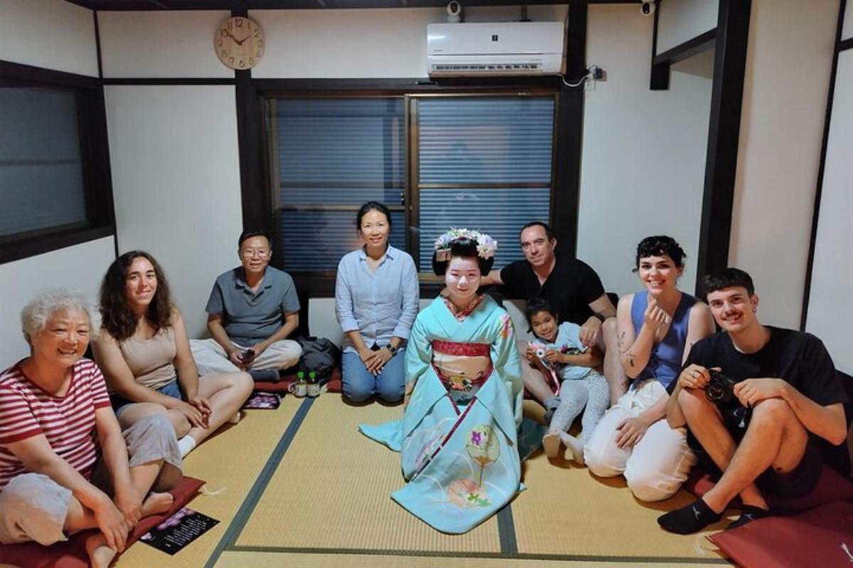 a group of people posing for a picture in a room