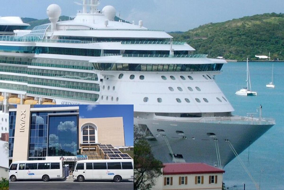 Un crucero está atracado en el agua