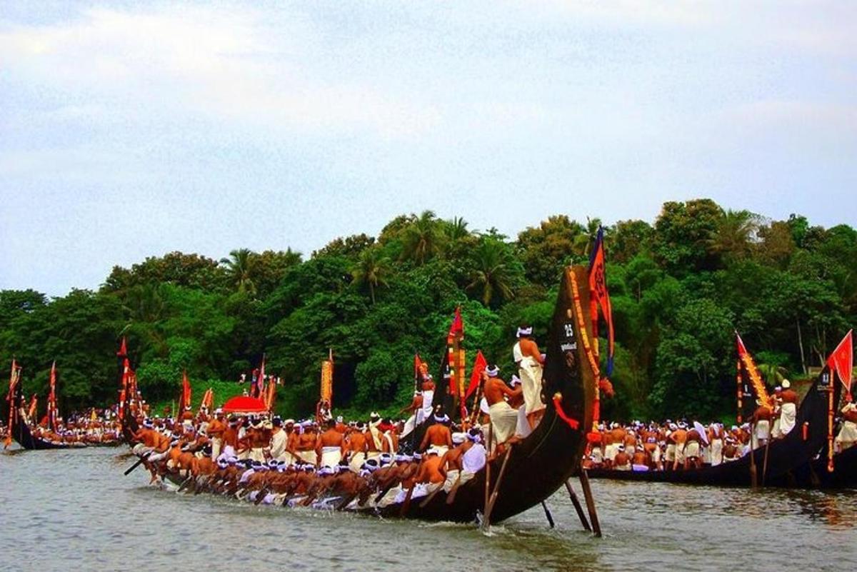 a group of people on a boat in the water