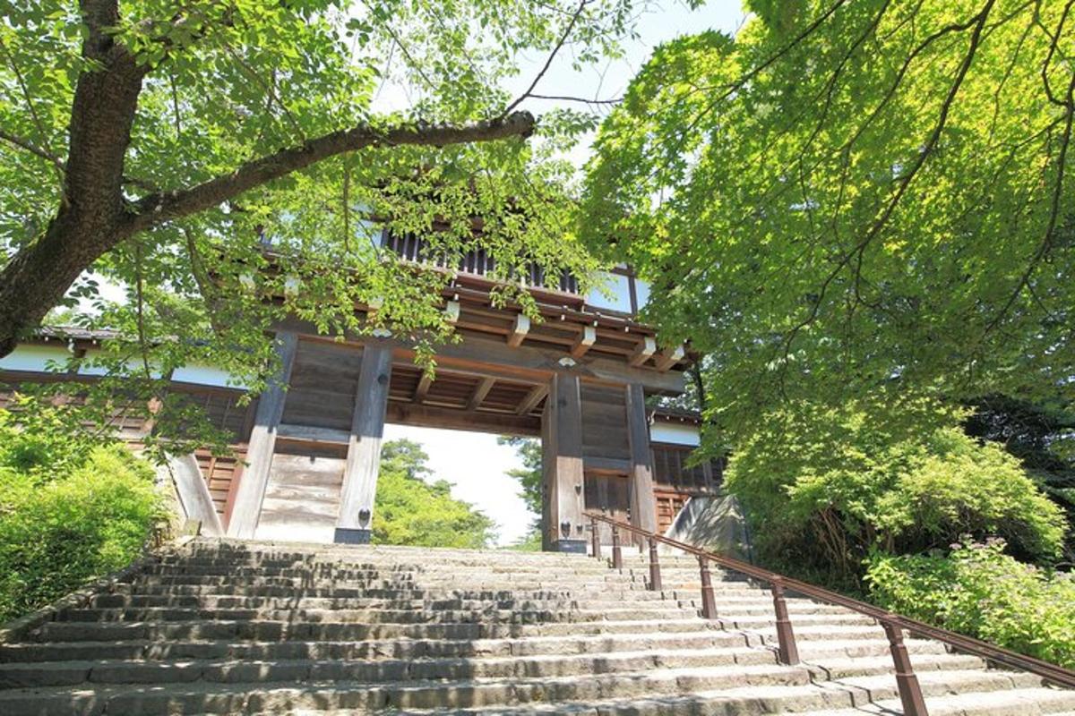 a set of stairs leading up to a building