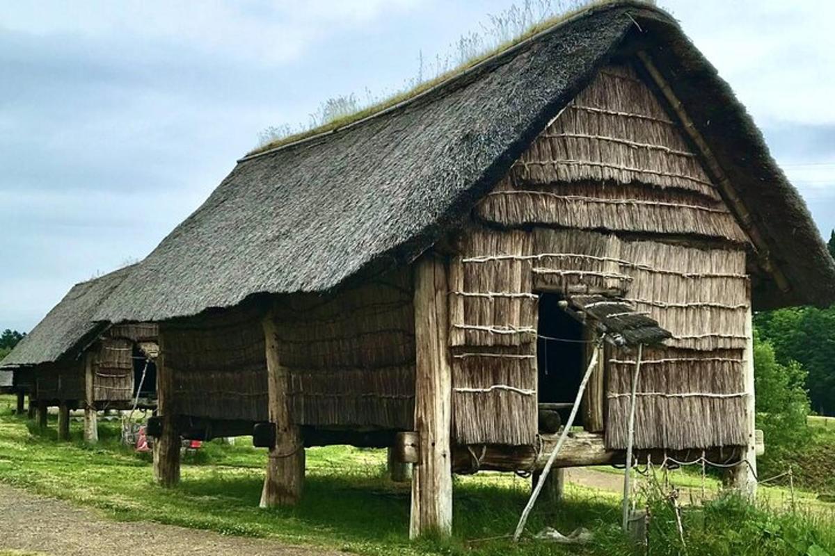 stará dřevěná stodola s doškovou střechou