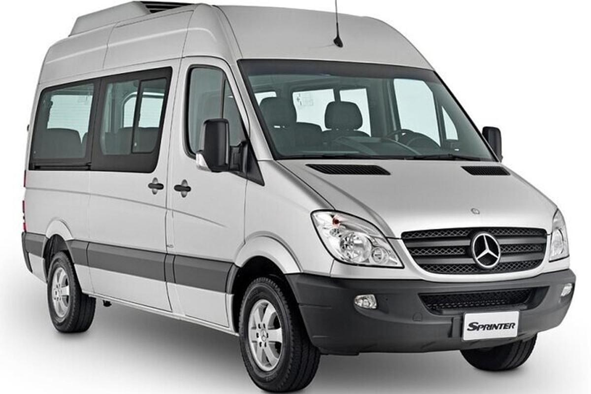 a white van isolated on a white background